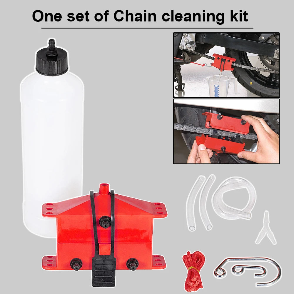 Motorcycle Chain Cleaner Portable Cycling Kit Bicycle Scrubber Brushes Set Bike Wash Repair Tool for Mountain Road Accessory