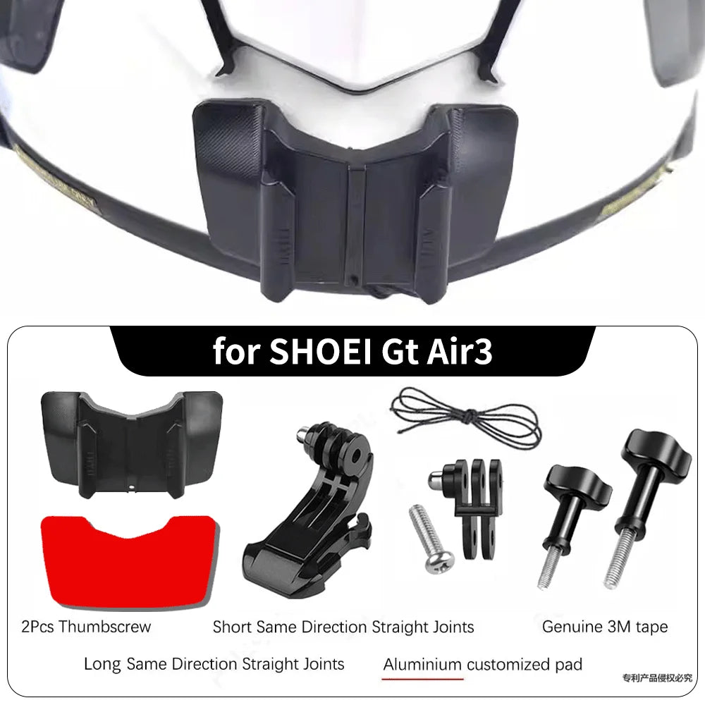 TUYU Premium Customized Helmet Aluminium Chin Mount for GoPro 13 Insta360 DJI Camera for SHOEI GT Air3 AGV ARAI HJC KLIM Helmets