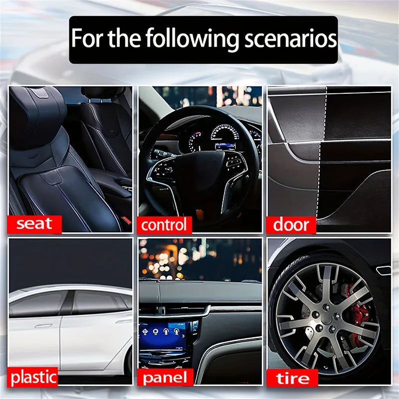 Motorcycle Car Plastic Restorer Coating Agent Auto Plastic Rubber Exterior Repair Clean Refresh Restoration Agent Black Brighten
