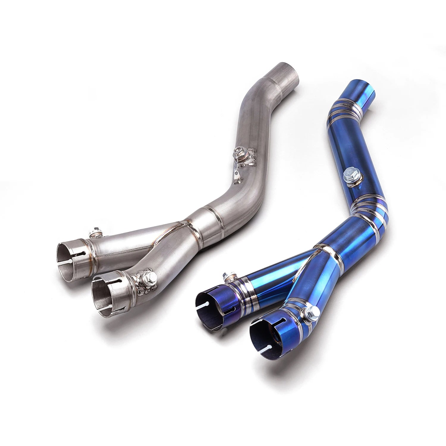 Slip On Motorcycle Exhaust Racing Line Titanium Alloy Middle Pipe Connect Interface For YZF R1 R1M MT10 R1 2015-2024