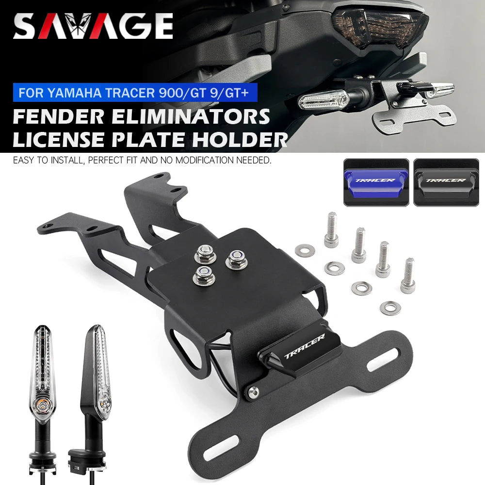 License Plate Holder For YAMAHA MT09 Tracer 900/9/GT 9GT MT07 Tracer 700 7 FJ09 Motorcycle Tail Tidy Fender Eliminator LED Light