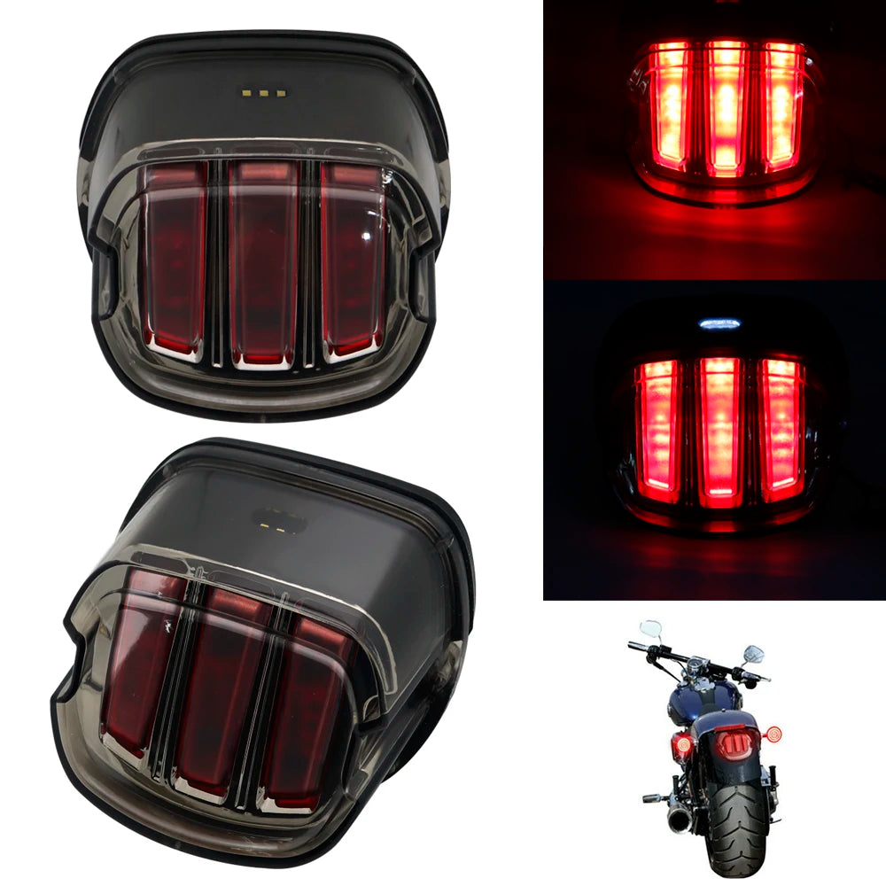 DOT Motorcycle LED Brake Tail Light Rear Turn Signal Lamp for Harley Sportster Dyna Fatboy Softail Touring Road Glide Road King