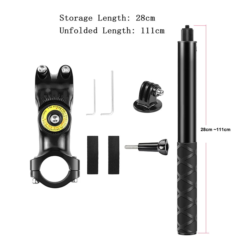 Motorcycle Bicycle Bracket Outdoor Cycling Sports Camera Fixed Bracket Motorcycle Riding Photography Camera Holder Accessories