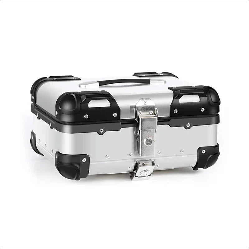 22L Motorcycle Universal Rear Top Case Moto Luggage Storage Tail Box Waterproof Motorcycle Trunk Key Lock Tool box Aluminum