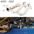 For Yamaha MT-07 FZ-07 MT07 FZ07 XSR700 2014-2023 Motorcycle Exhaust Front Pipe Muffler System Escape