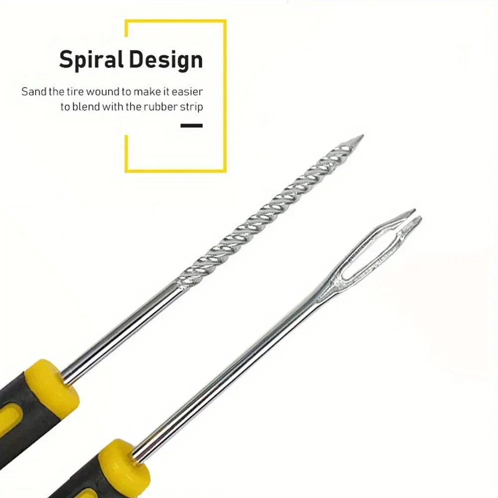 Motorcycle Tire Repair Kit Puncture Plug Tools Tyre Puncture Emergency for Car Tire Strips Stirring Glue Repair Tool Kit