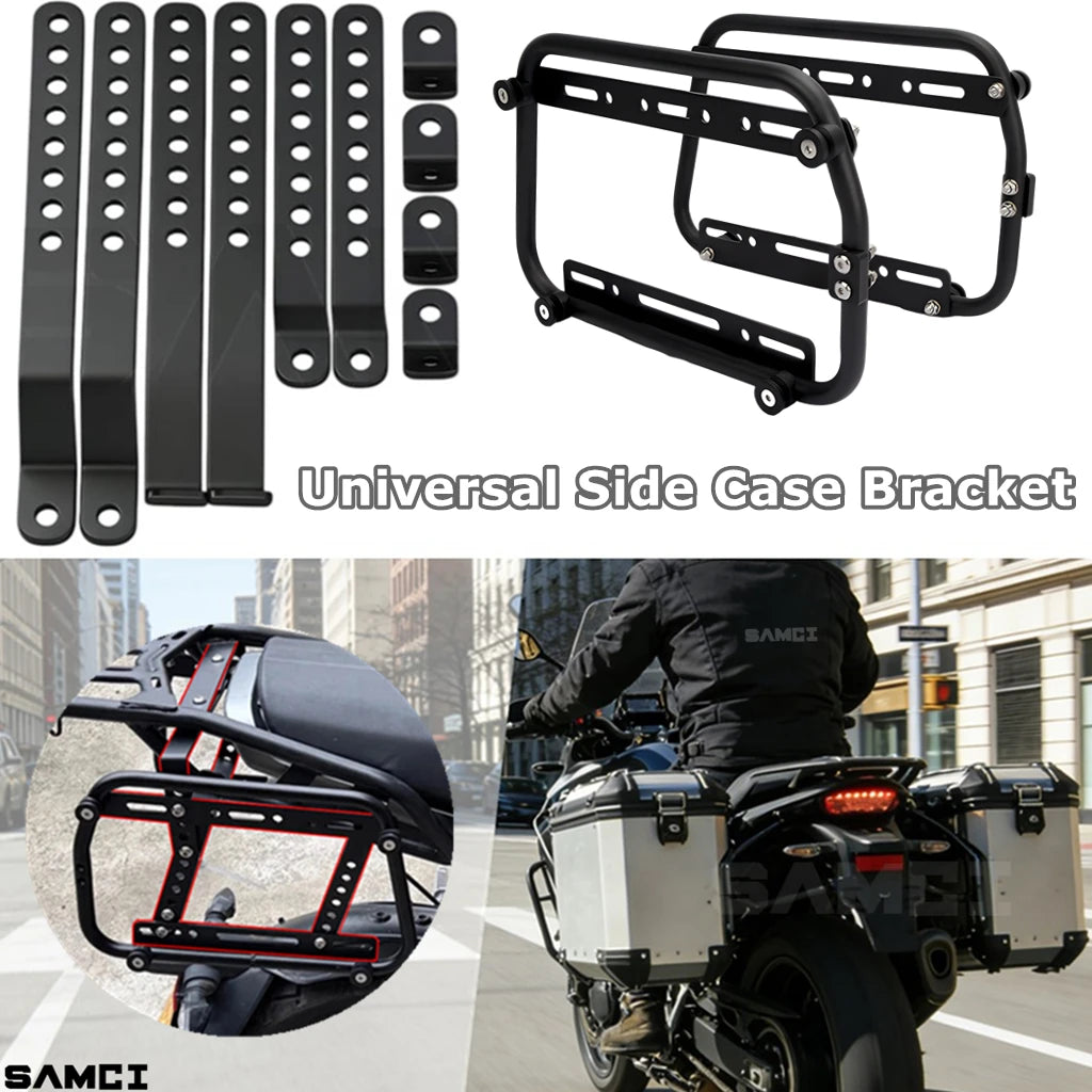 Quick Detachable Motorcycle Side Case Bracket - Universal Aluminum Alloy Luggage Rack Carrier For Yamaha Honda Suzuki Kawasaki