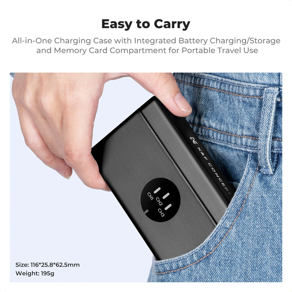 K&F CONCEPT 3-Pack Enduro Battery for Hero13 Battery and Upgraded Fast Charger for GoPro Hero 13 Battery Hero 13 Black Camera