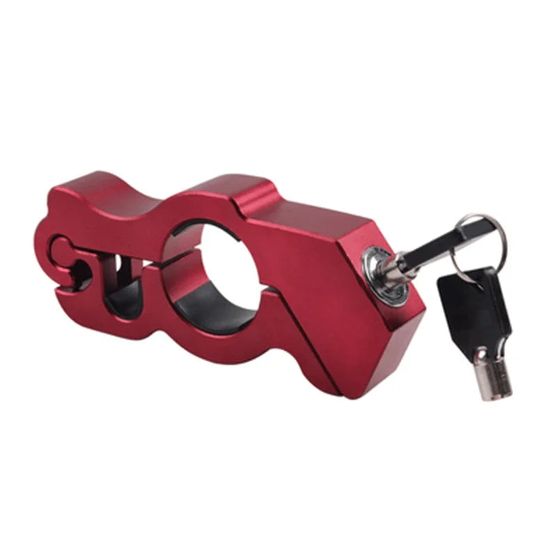 1Pc Solid Aluminum Alloy Motorcycle Handlebar Lock Anti-theft Brake Security Bicycle Pull Rod Steal Proof Long Lasting
