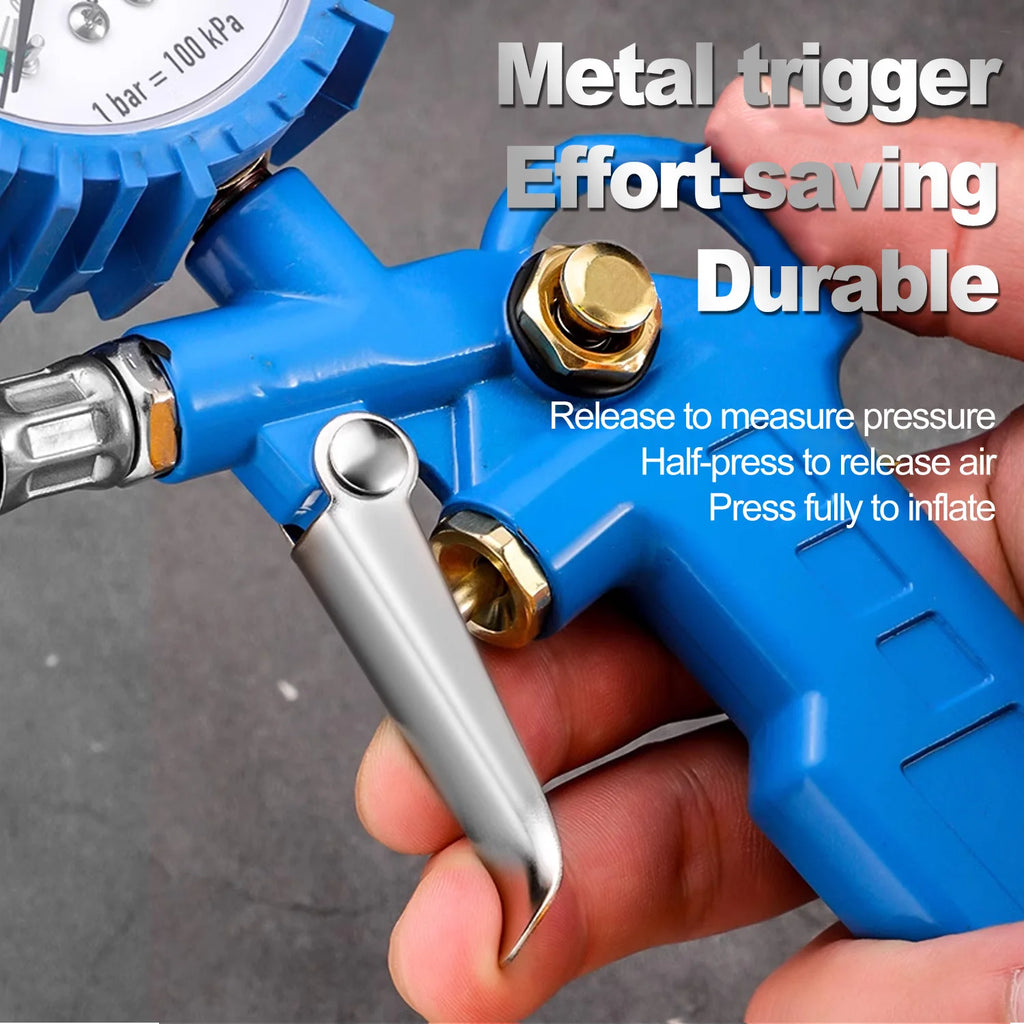 Inflator Hose With Tyre Tester Gauge Motorcycle TPMS Tire Pressure Monitor System Test Diagnostic Tool Car Accessories Universal