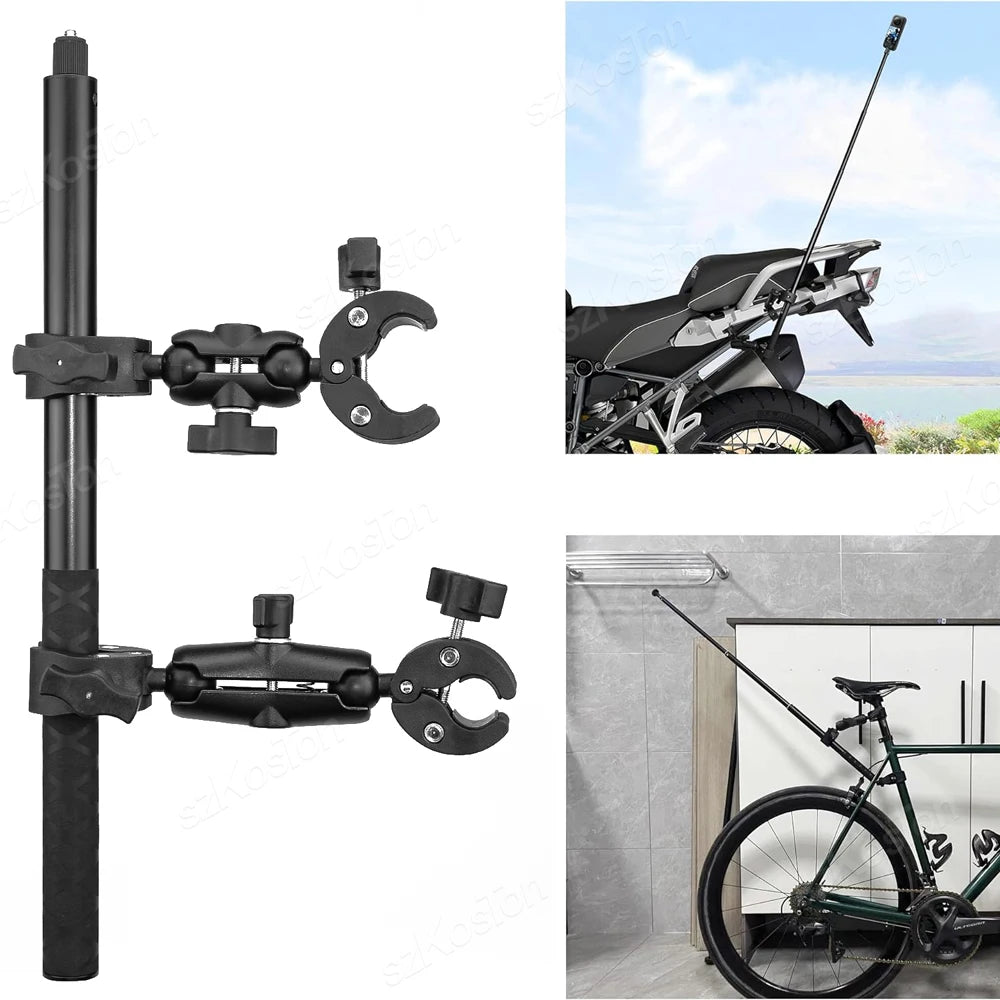 For Insta360 X3 X4 Motorcycle Bicycle Panoramic Selfie Stick Monopod Mount Handlebar Bracket For GoPro 13 12 11 10 DJI Accessory