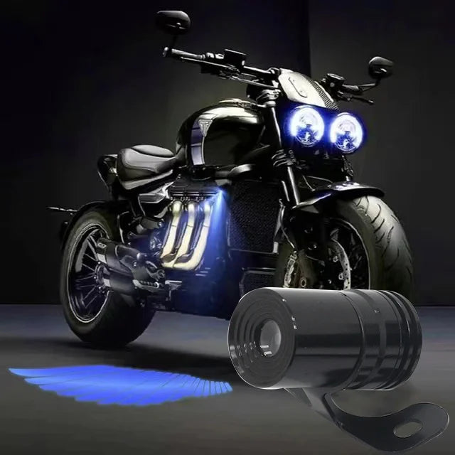 2PCS Motorcycle Angel wings LED projection light electric car street modification welcome decoration anti-collision laser light