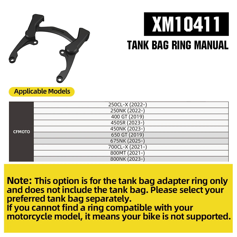 Rhinowalk Motorcycle Magnetic Tank Bag 6.5L Waterproof Dry Quick Release Bag for BMW KTM Honda Install Base Sold Separately