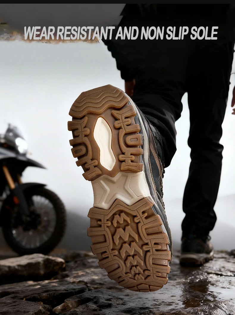 SCOYCO Men's Motorcycle Boots Waterproof Protective Ankle Boots for ATV Motorcross Dirt Bike Riding