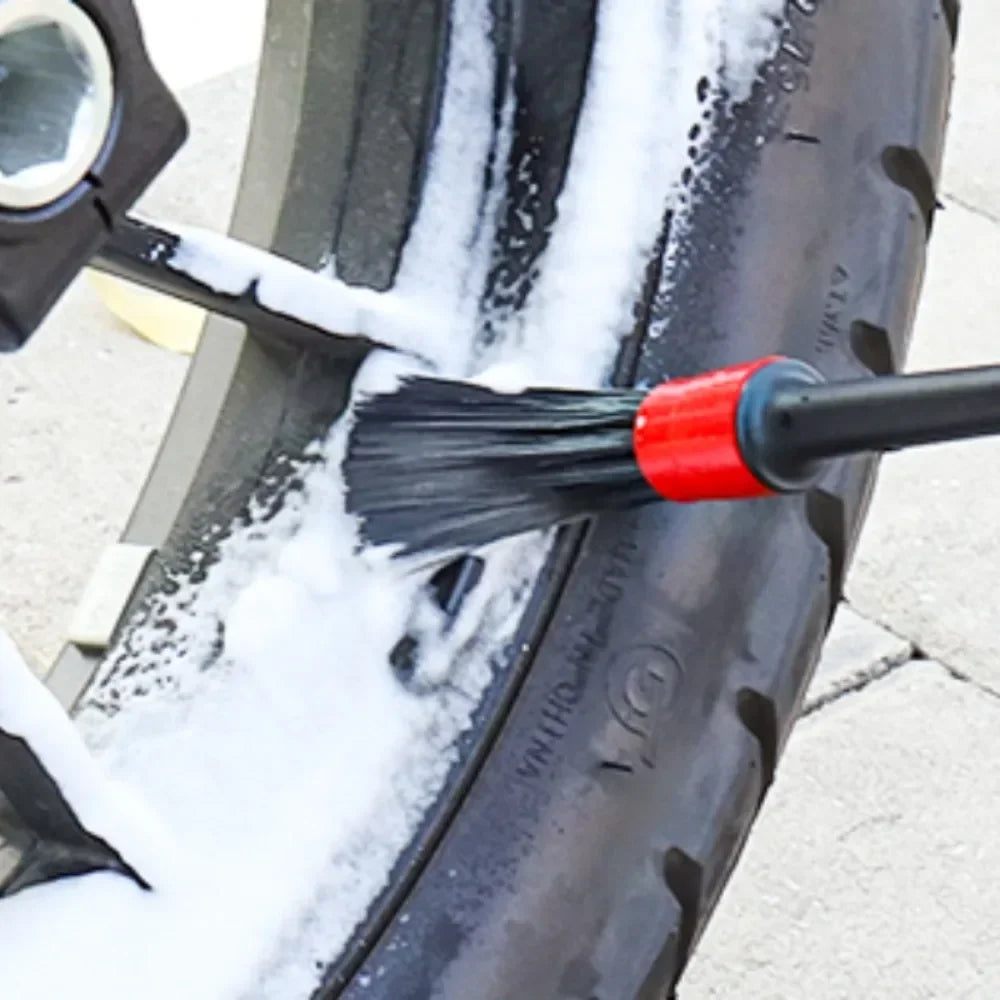 Motorcycle wheel hub gap details Cleaning brush Tire brush cleaning rim gap special brush car wash brush tool