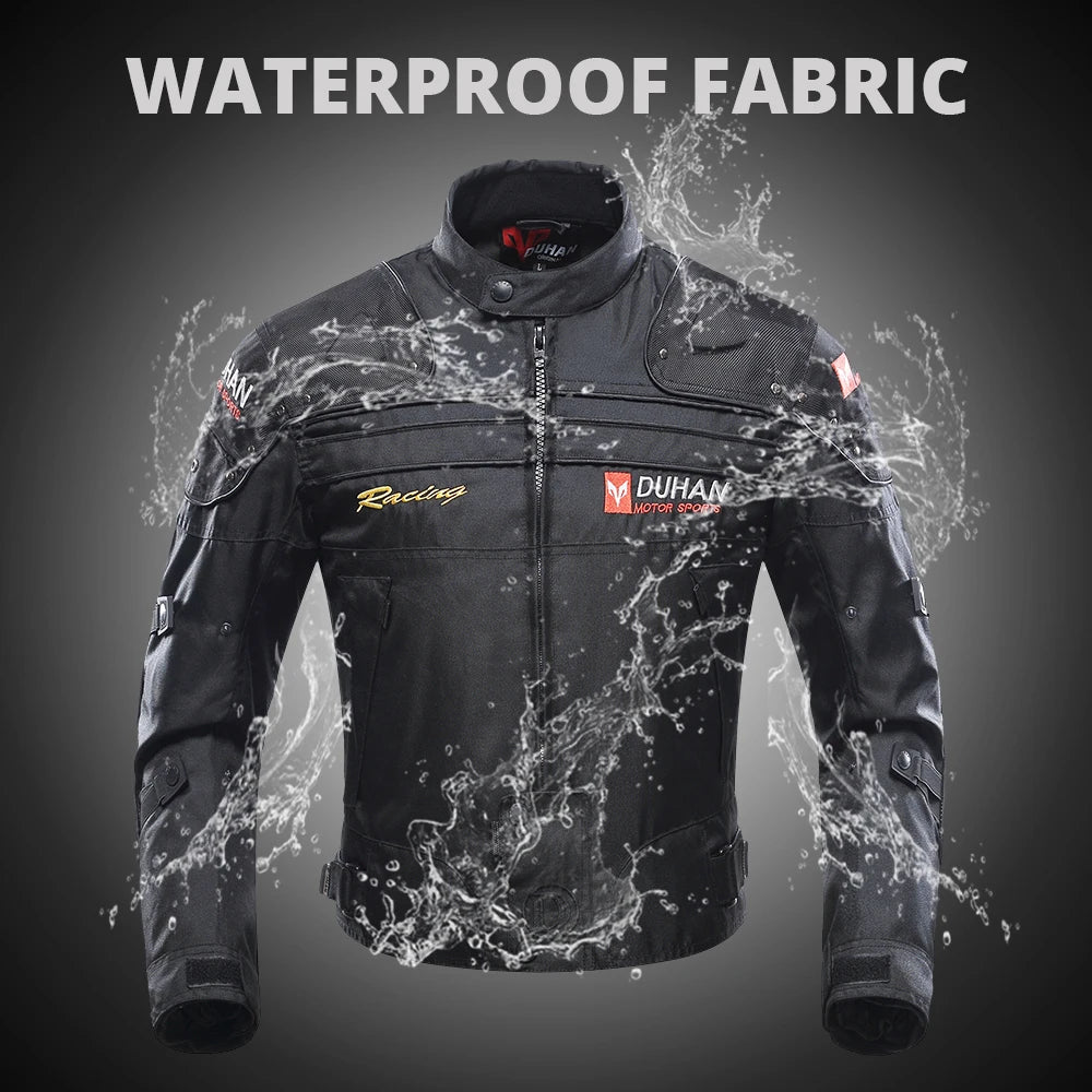 Motorcycle Riding Jacket Waterproof And Warm Off-road Motorcycle Riding Jacket Riding Pants All Season Detachable Inner Lining