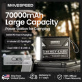 MOVESPEED LED Camping Lantern 70000mAh Large Capacity Battery W/ Rechargeable Lamp LED Emergency Light for Outdoor Power Outage