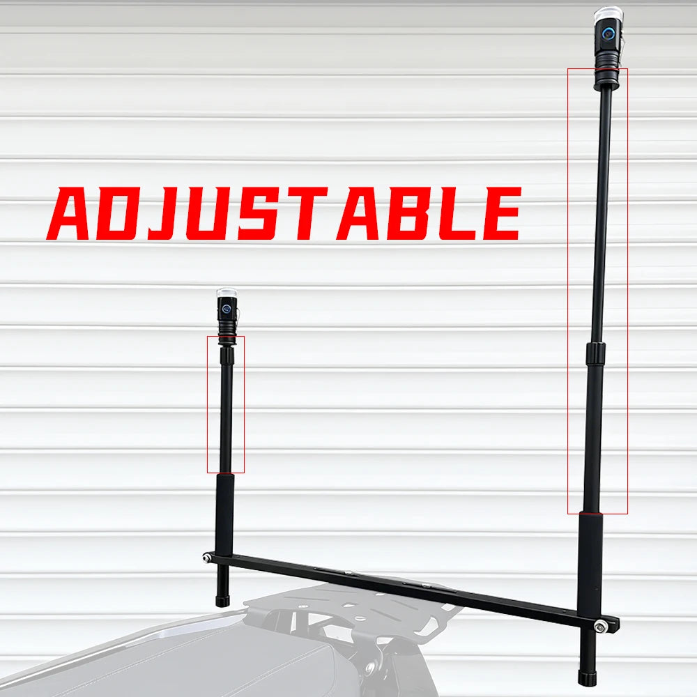 Thickened Aluminum Alloy Telescopic Flagpole for Motorcycle Travel Car Riding - Lengthened Durable Equipment
