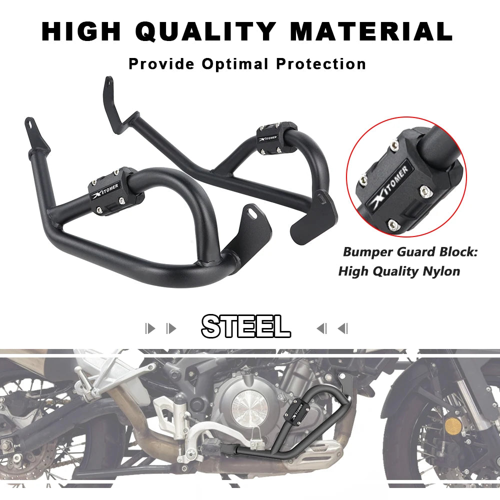 For Benelli TRK 502 /502X 2017 2018 2019 2020 2021 2022 2023 2024 2025 Motorcycle Highway Crash Bar Frame Protector Engine Guard