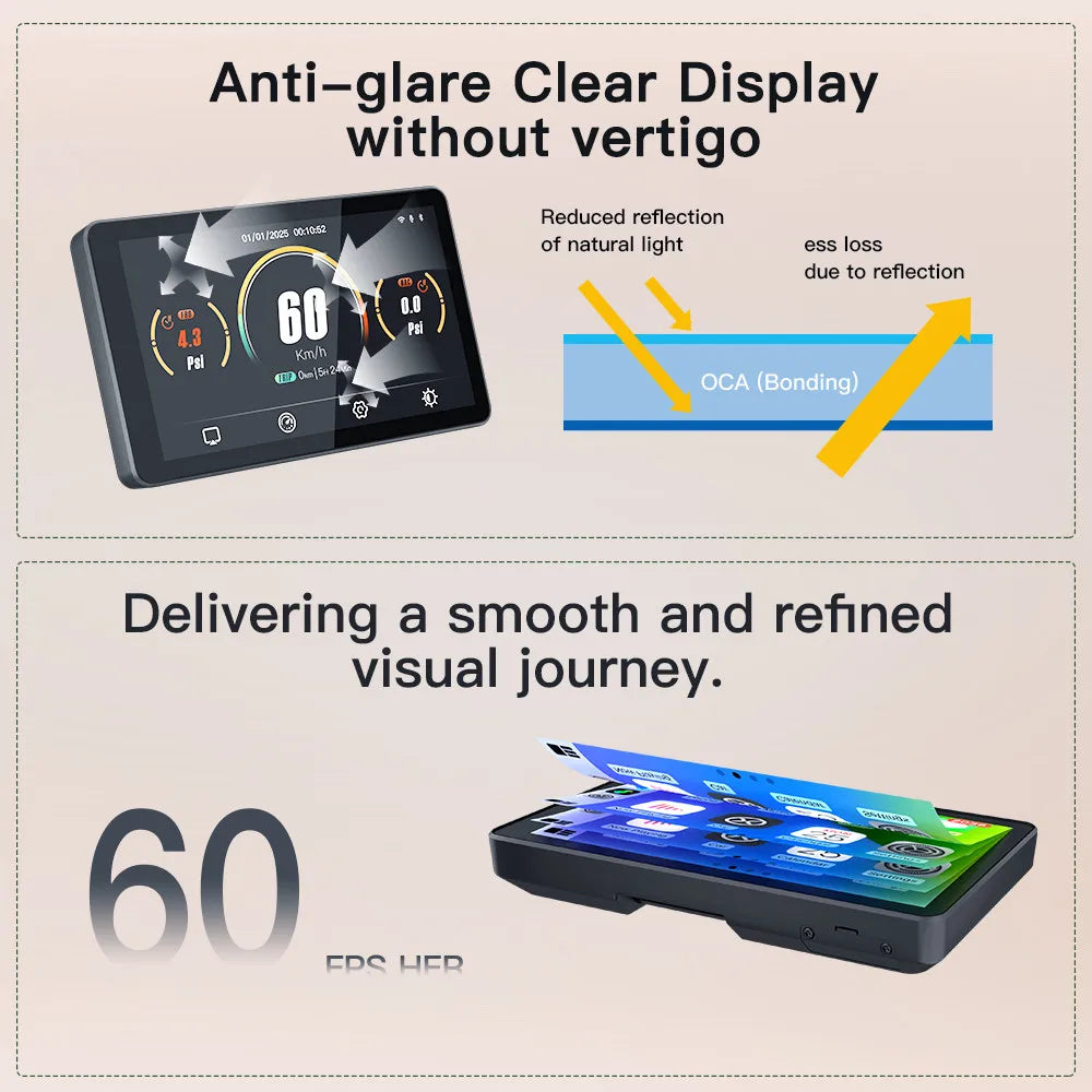 CARABC 6" Motorcycle Navigation Wireless Carplay Android Auto For BMW F750GS XR M1000 R1200GS R1250GS R1300GS S1000XR
