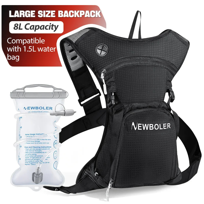 NEWBOLER 8L Motorcycle Cycling Hydration Pack MTB Off Road Motocross Water Backpack Sport Mountain Bike Water Bag