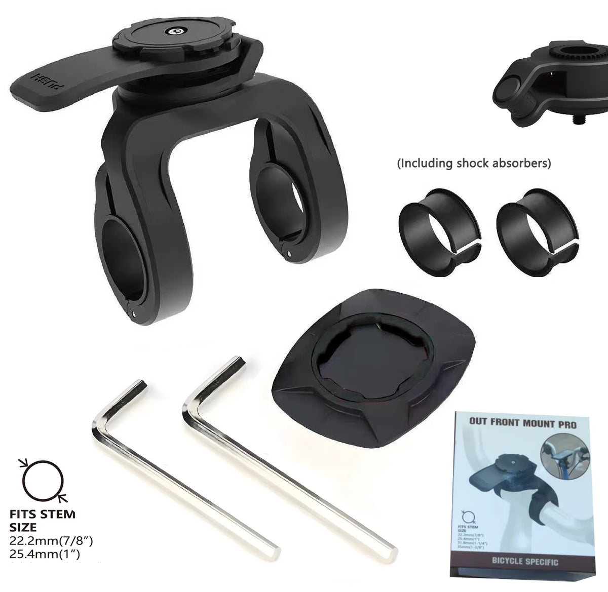 Motorcycle Phone Mount Anti-Vibration Dampener Heavy Duty Secure Grip Phone Holder for Adventure Bike Dirt Bike Harley Offroad
