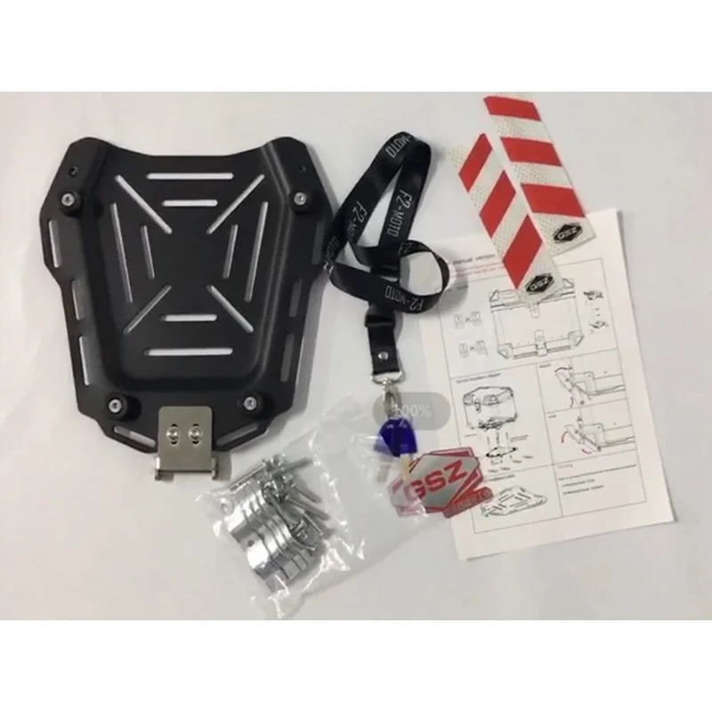 22L Motorcycle Universal Rear Top Case Moto Luggage Storage Tail Box Waterproof Motorcycle Trunk Key Lock Tool box Aluminum