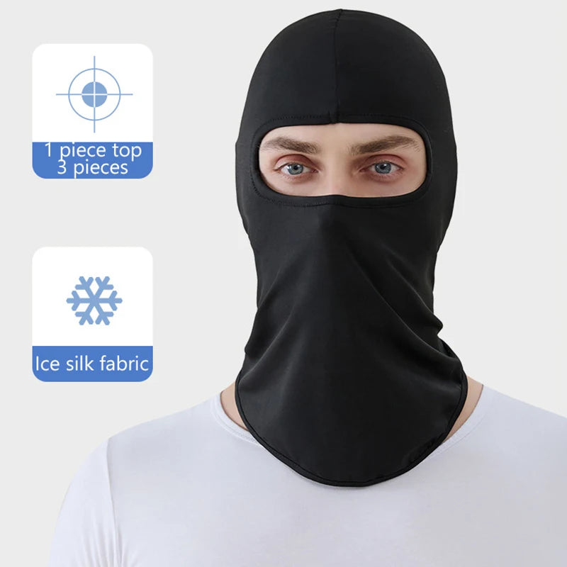 1PCS Motorcycle Face Mask Outdoor Cool Sunscreen Balaclava Lycra Moto Biker Wind Cap Mask Windproof Bicycle Cycling Headgear