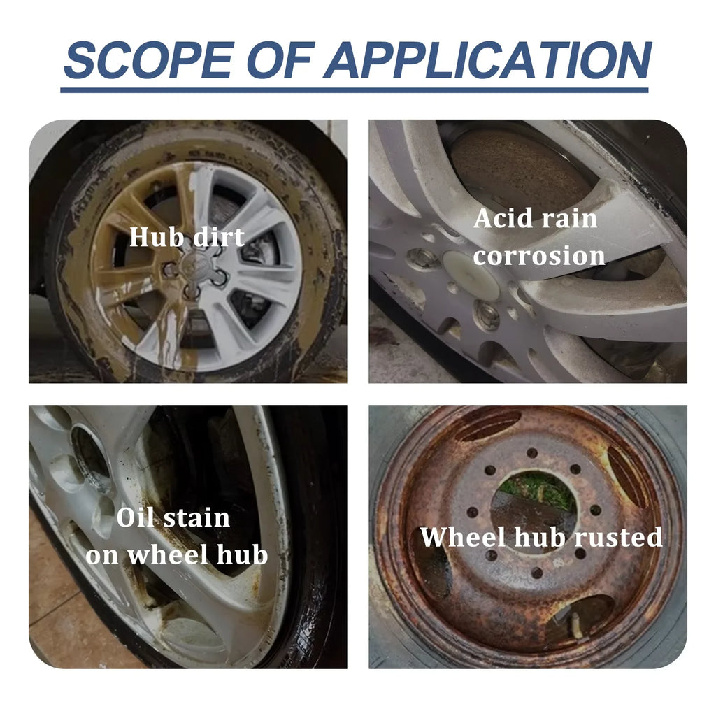 100ml Car Motorcycle Wheel Cleaner Spray Long Lasting Car Tire Brightener Tire Refurbishing Agent for Moto Detail Chemical Care