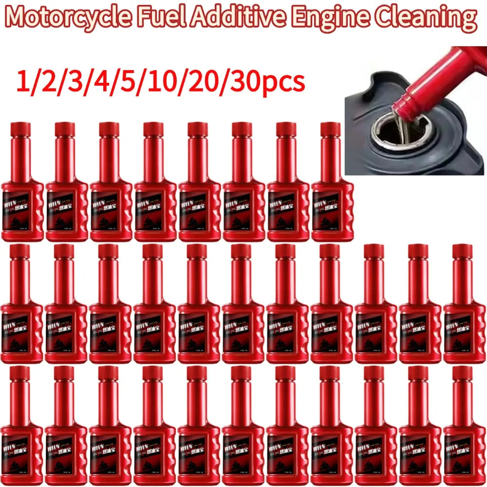 60ml Motorcycle Fuel Additive Engine System Cleaning Reduces Carbon Build-Up Lubricates Energy Saver Engine Performance Enhancer