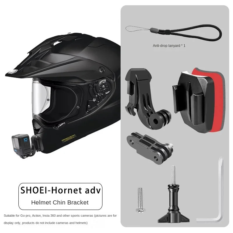 Premium Customized Motorcycle Helmet Aluminium Chin Action Camera Mounts for GoPro accessories for Shoei x14/z7/z8/air2/glamster