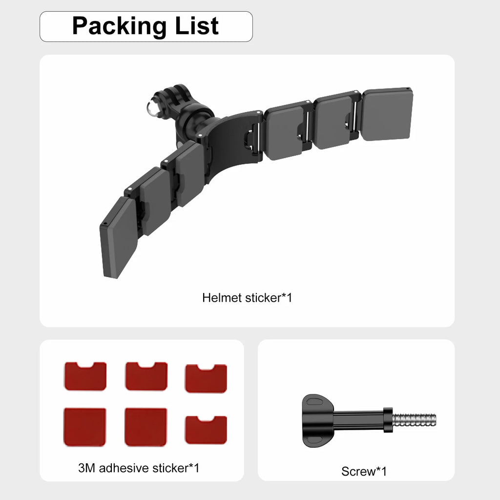 Helmet Chin Mount Camera Mount for GoPro Hero 12 11 10 9 8 7 5 Yi 4K for Insta360 Camera Foldable Front Chin Mount Accessory