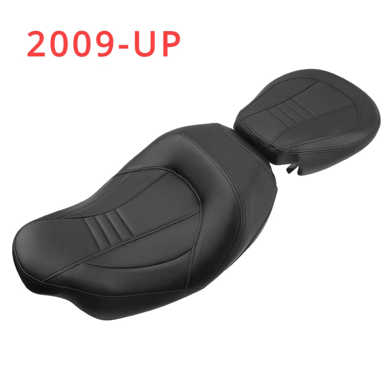 Motorcycle Low-Profile Driver Passenger Pillion Two Up Seat For Harley Touring CVO Street Glide Road King 1998-2008 2009-2022