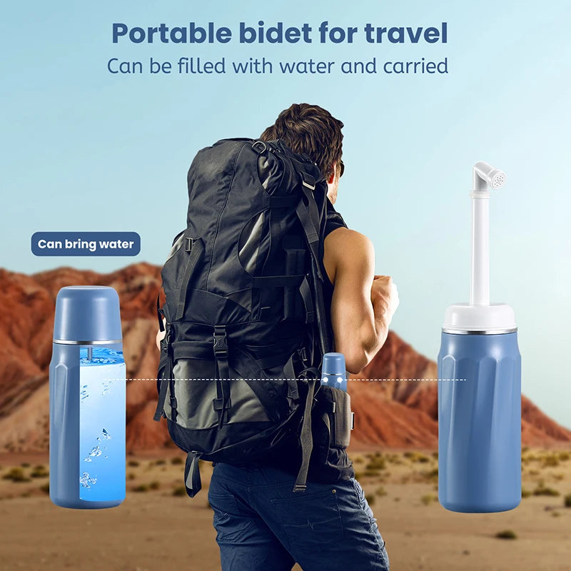400ml 570ml Portable Bidet Spray Handheld Travel Bidet Personal Cleaner Hygiene Bottle Spray shower Washing Baby Flushing Device