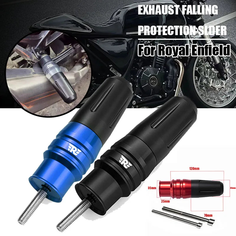 For Royal Enfield Bullet/Meteor/Classic 350 500 Interceptor 650 Continental GT 535 Crash Pads Exhaust Sliders Crash Protector