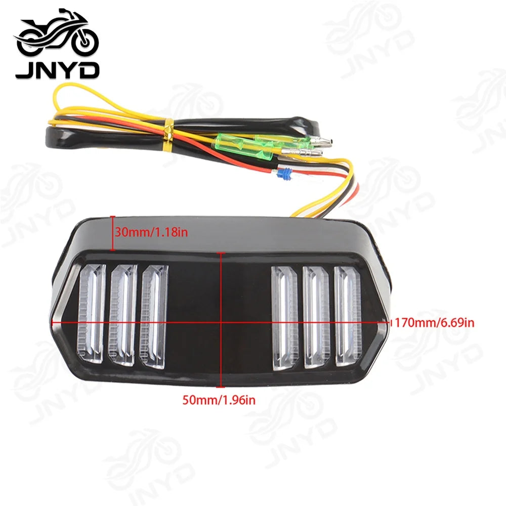 JNYD Turn Signal Lights Motorcycle Taillights Indicator LED Rear Brake Stop Tail Lamp For Honda MSX125 CBR650F CTX700 CTX700N