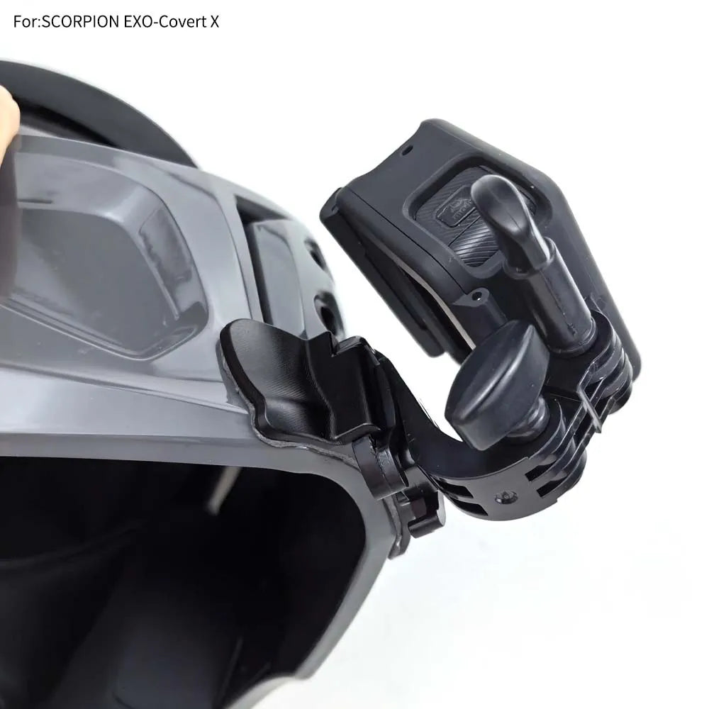 TUYU SCORPION EXO-Covert X Helmet Custom Aluminium Chin Mount for GoPro Hero12 11 10 9 8 Insta360 X4 X3 X2 One Rs DJI 3 4 Camera
