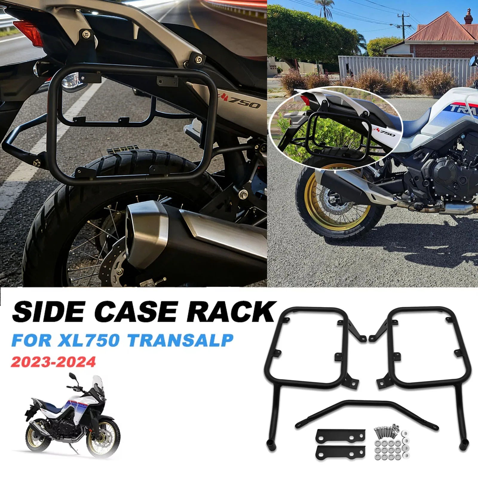 For HONDA XL750 TRANSALP 750 2023-2024 Motorcycle Accessories Saddlebag Side Toolbox Brackets Top Case Luggage Panniers Rack