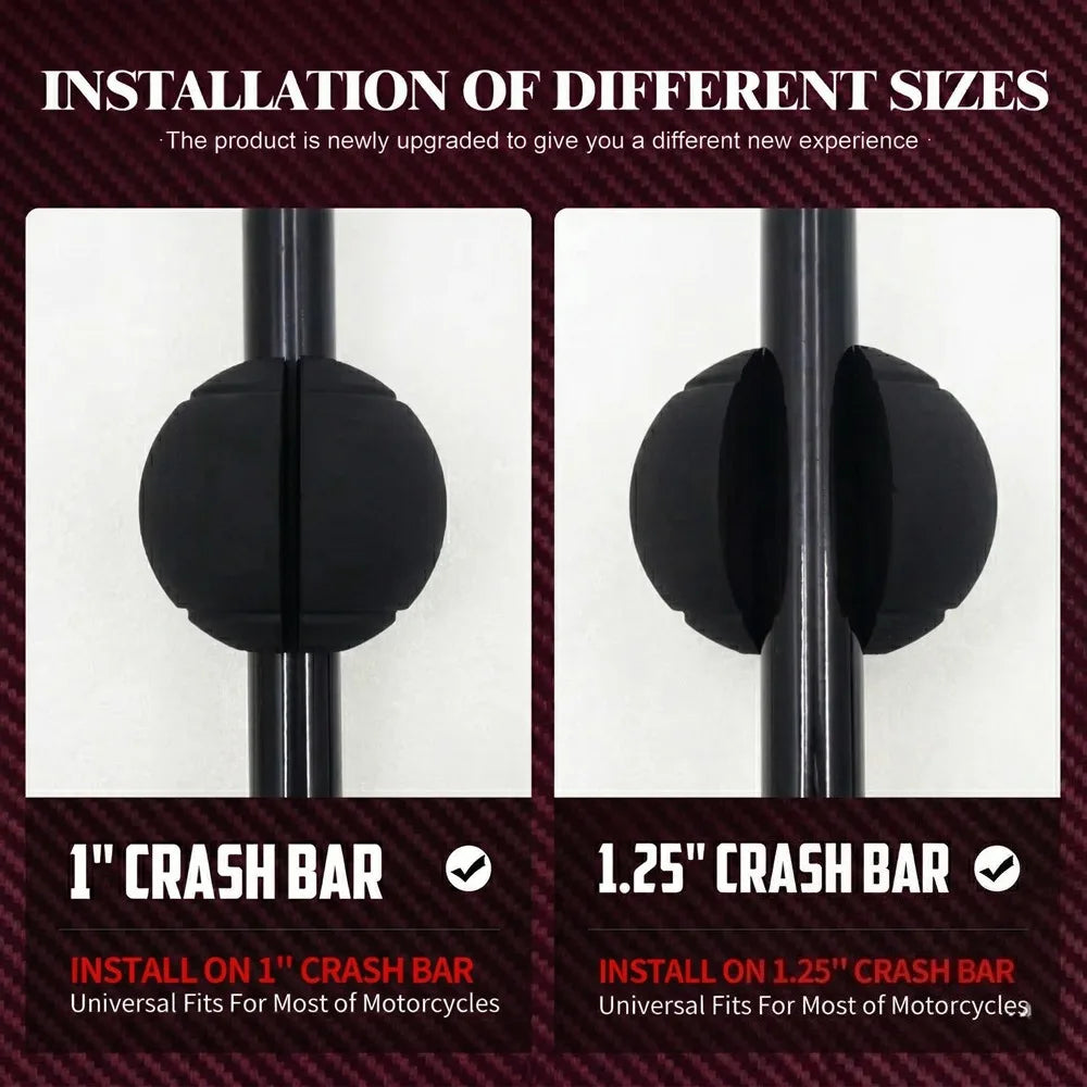 Motorcycle 1"-1.25" Crash Bar Protector Ball 22-32mm Tube Bars Slider Anti  Engine Bumper Ball For Harley For Yamaha For Honda