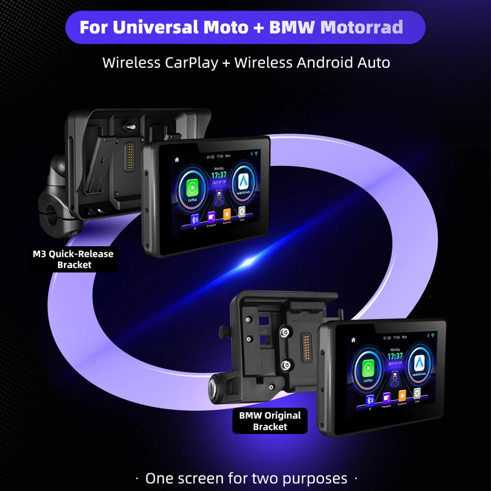 EKIY Special For BMW R1200GS R1250GS R1300GS F800 F850 F900 S1000XR Wireless CarPlay Moto Android Auto GPS Motorcycle Navigation