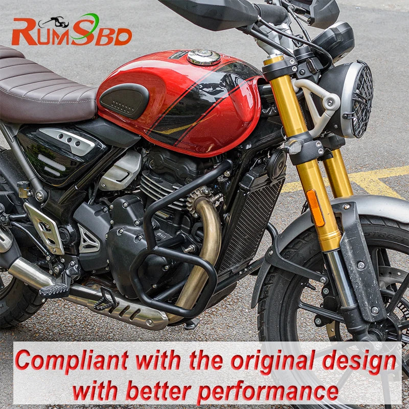 Stunt Cage Engine Guard Crash Bar Protecter Bumper For Triumph SPEED 400/SCRAMBLER 400 X 2024-2025 Carbon Steel