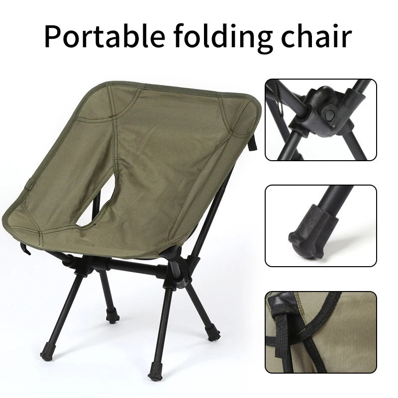 Ultralight Portable Folding Chair Outdoor Camping Detachable Fishing Chair Gardren Furniture Beach BBQ Hiking Picnic Seat