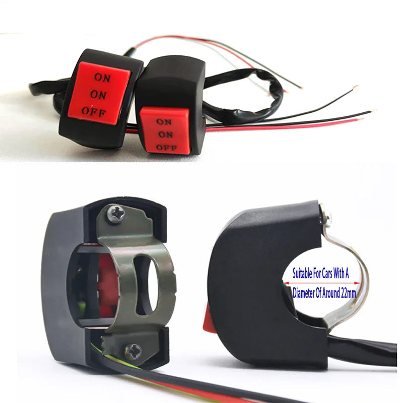 Motorcycle Parts Modification Handlebar Switch, Spotlight Waterproof Switch, High And Low Beam Switch Electronics Accessories