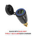 Motorcycle Quick Charger USB Type-C QC 3.0 Power Adapter Socket Plug For BMW R1100RT R1250GS Adventure R1200GS GS1200 ADV LC