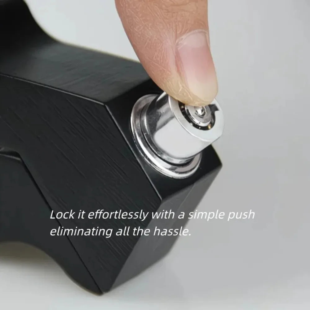Universal Aluminum Alloy Motorcycle/Bicycle Handlebar Lock - Heavy Duty Anti-Theft for ATV/Dirt/Street Bikes, Tool-Free Install