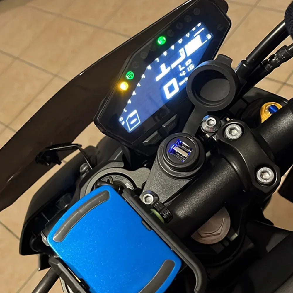 For YAMAHA MT09 SP FZ09 XSR900 Tracer 900 9 GT 900GT New Motorcycle Dual USB Socket Fast Charging Phone Ipad Charge Electronics