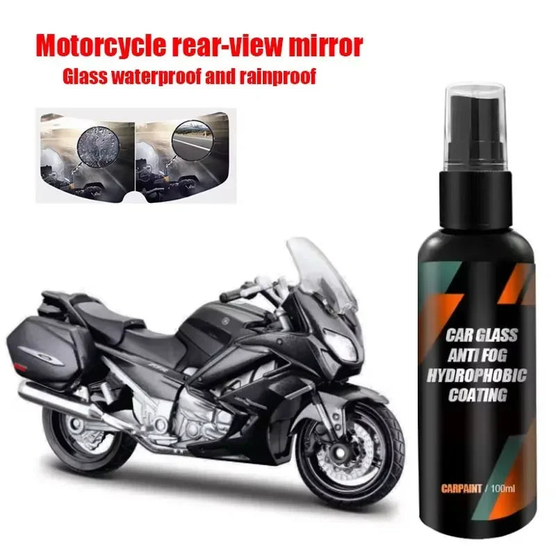 New100ml Motorcycle Car Water Repellent Spray Anti Coating For Glass Hydrophobic Anti-rain Liquid Windshield Mirror Clean Stains