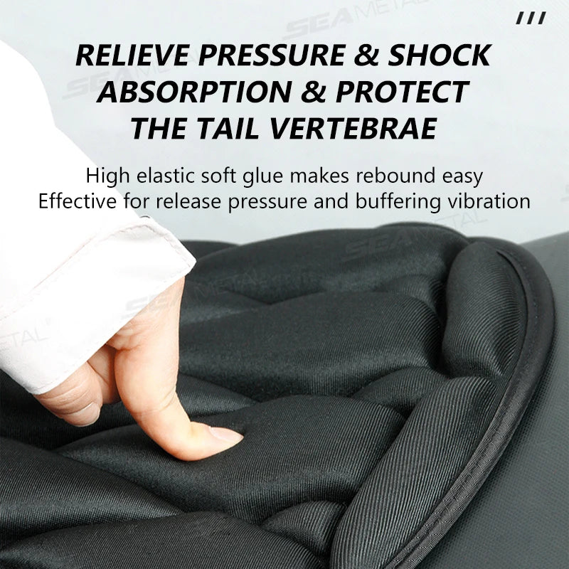 BLALION Motorcycle Seat Cushion 3D Comfort Air Seat Cushion Cover Heat Insulation Breathable EVA Waterproof Shock-Absorbing Pad