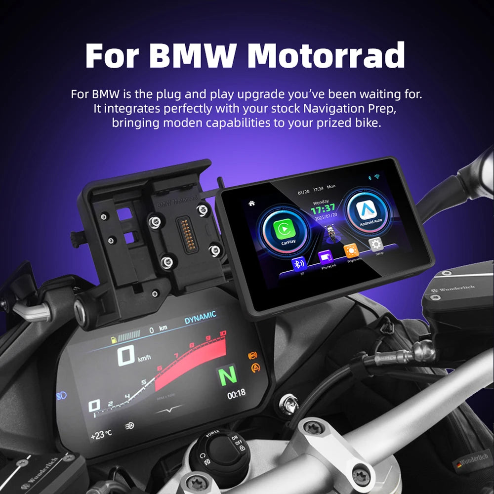 EKIY Special For BMW R1200GS R1250GS R1300GS F800 F850 F900 S1000XR Wireless CarPlay Moto Android Auto GPS Motorcycle Navigation