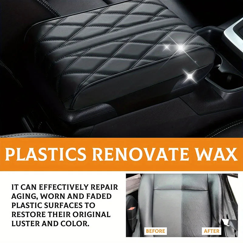 Motorcycle Car Plastic Restorer Coating Agent Auto Plastic Rubber Exterior Repair Clean Refresh Restoration Agent Black Brighten